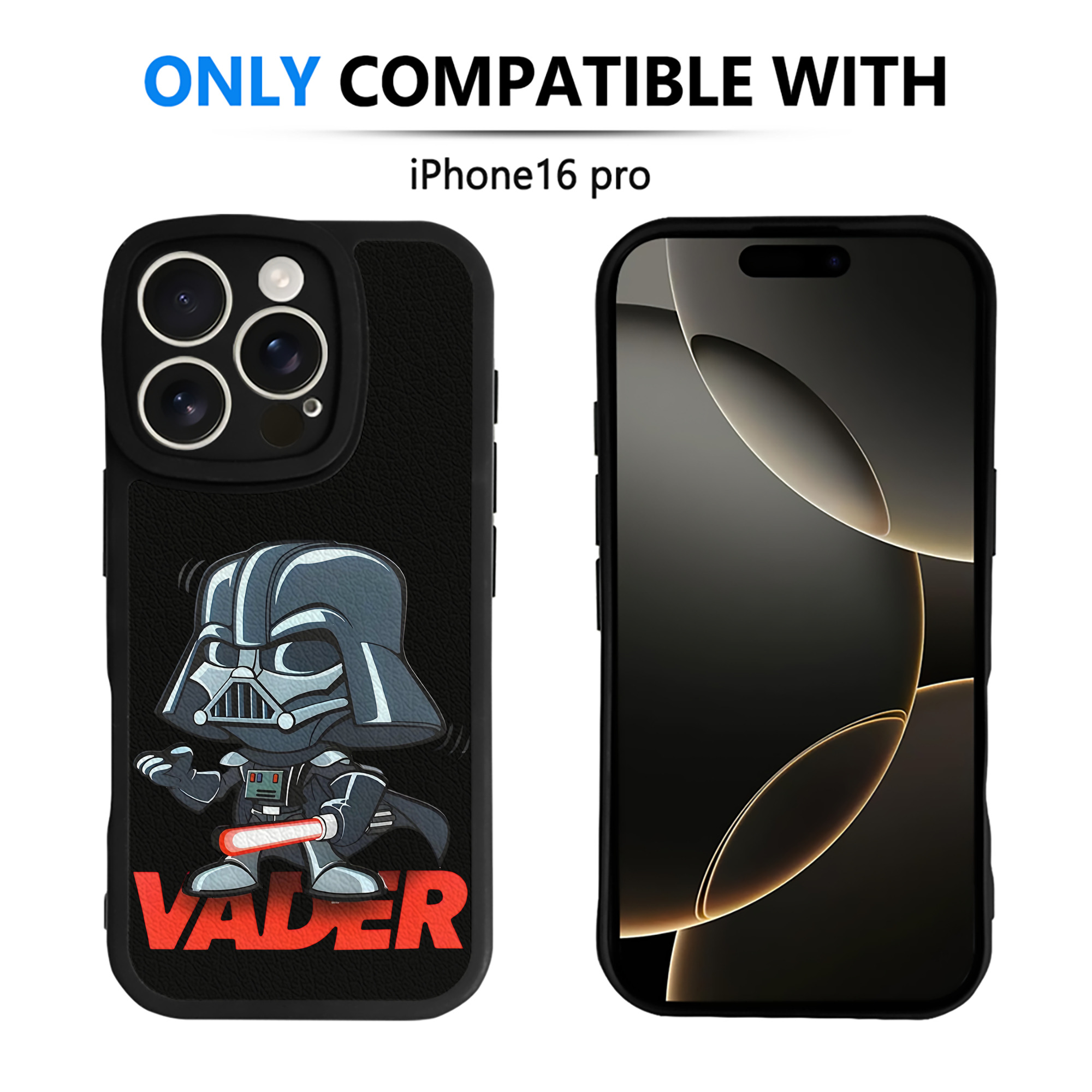 （画像用） スター・ウォーズ Star Wars 【iPhone 16シリーズ対応】シリコンスマホケース（レザー調） 材質：シリコン